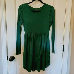 Emerald/ Hunter Green Longsleeved Dress